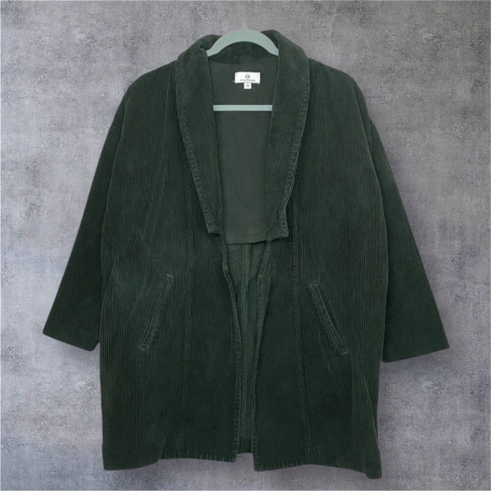 AG Adriano Goldschmied Corduroy Jacket Womens Small Green Oversized Blazer NEW